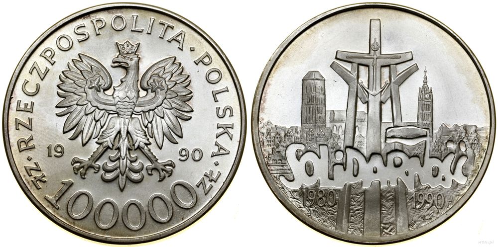 Polska, 100.000 złotych, 1990