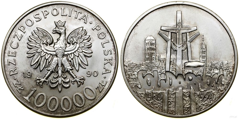 Polska, 100.000 złotych, 1990