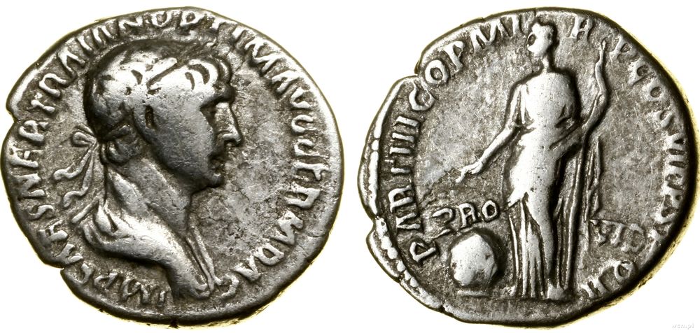 Cesarstwo Rzymskie, denar, (114–117)