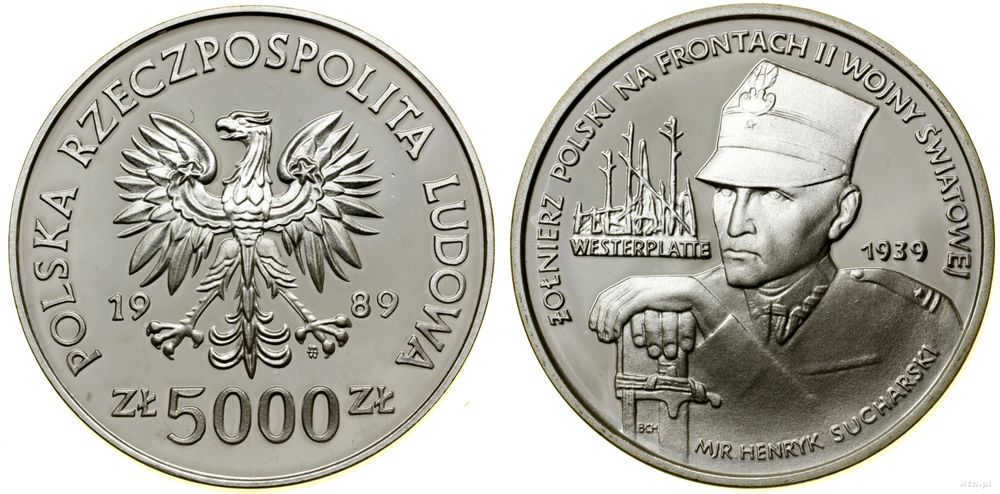 Polska, 5.000 złotych, 1989