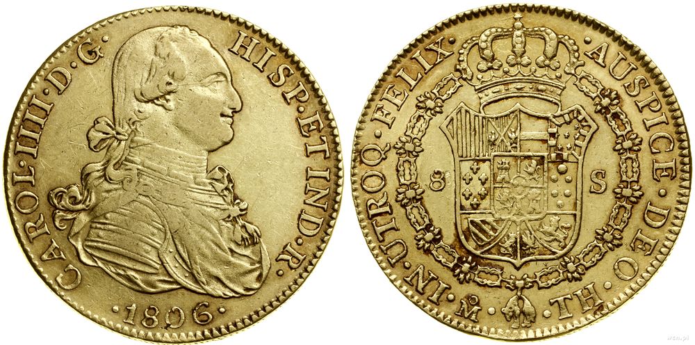 Meksyk, 8 escudos, 1806 Mo TH
