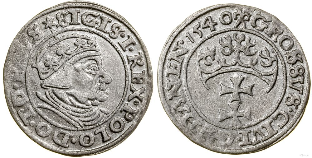 Polska, grosz, 1540
