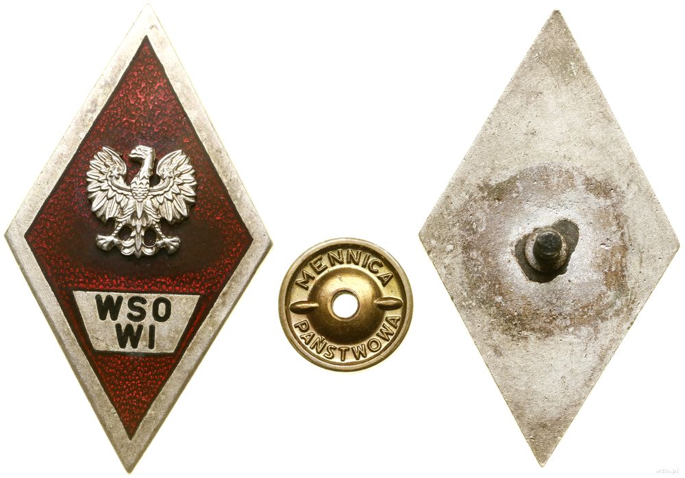 Polska, odznaka Wyższej Szkoły Oficerskiej Wojsk Inżynieryjnych im. gen. Jakuba Jasińskiego, 1972