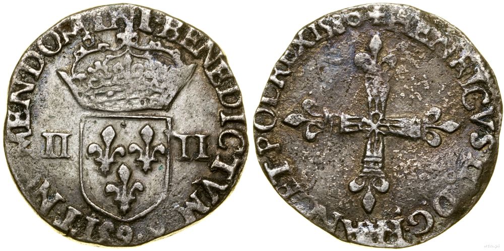 Polska, 1/4 ecu, 1580 9
