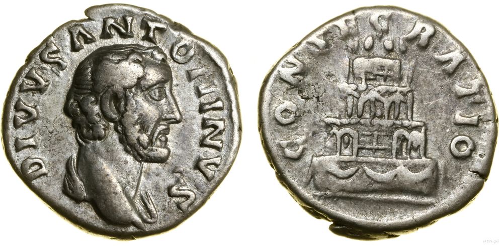 Cesarstwo Rzymskie, denar pośmiertny (wybity za Marka Aureliusza), (od 161)