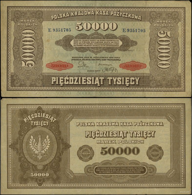 Polska, 50.000 marek polskich, 10.10.1922