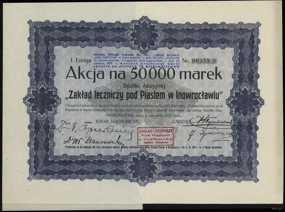 Polska, akcja na 50.000 marek, 4.08.1921