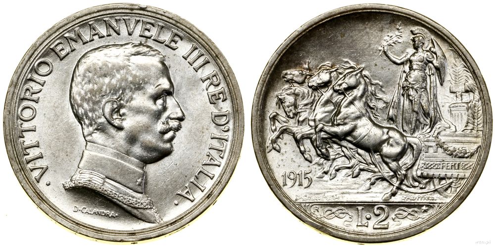 Włochy, 2 liry, 1915 R