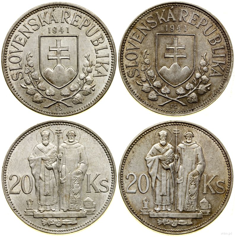 Słowacja, 2 x 20 koron, 1941