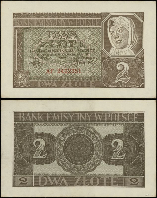 Polska, 2 złote, 1.08.1941