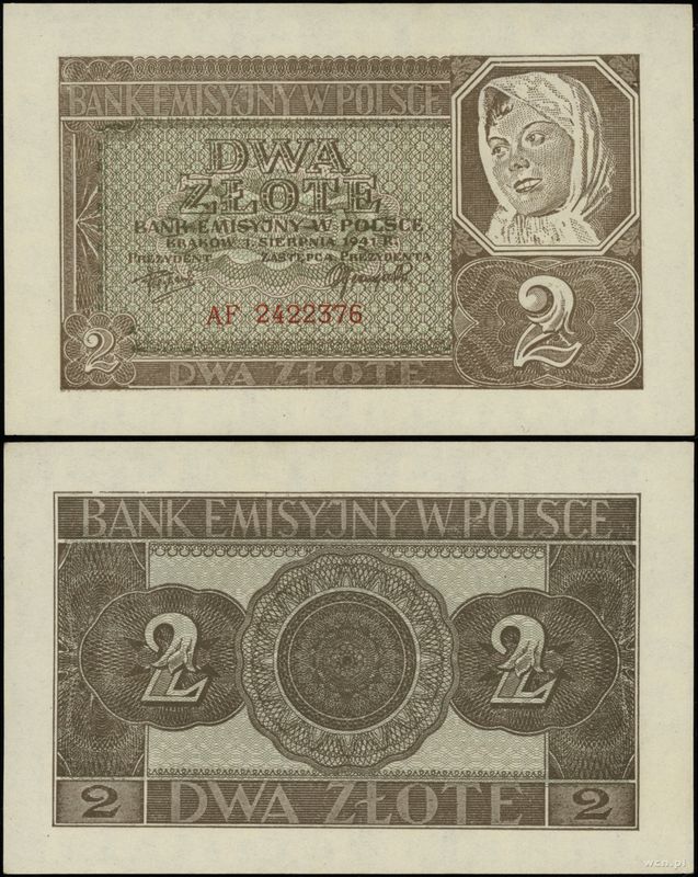 Polska, 2 złote, 1.08.1941