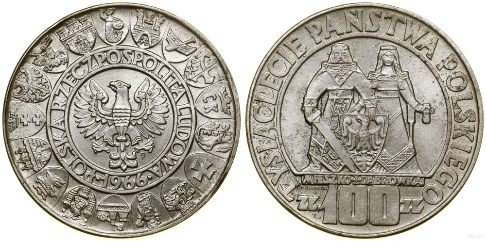 Polska, 100 złotych, 1966