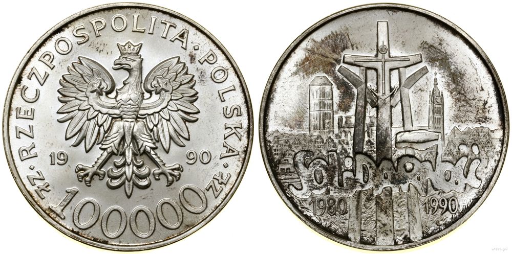 Polska, 100.000 złotych, 1990