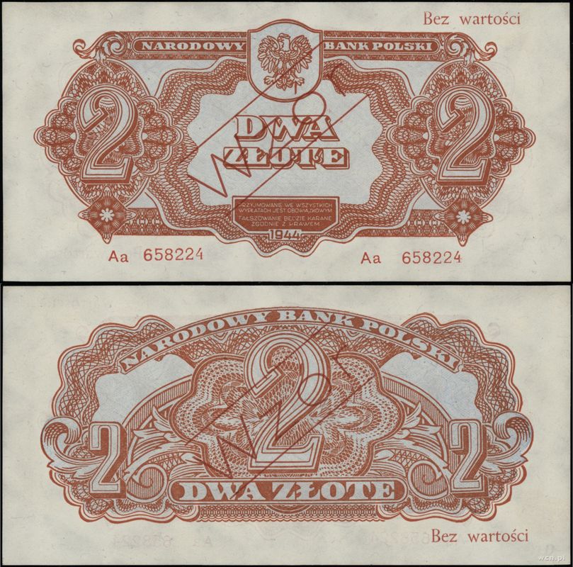 Polska, 2 złote, 1944