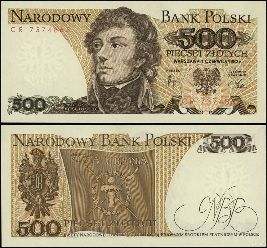 Polska, 500 złotych, 1.06.1982