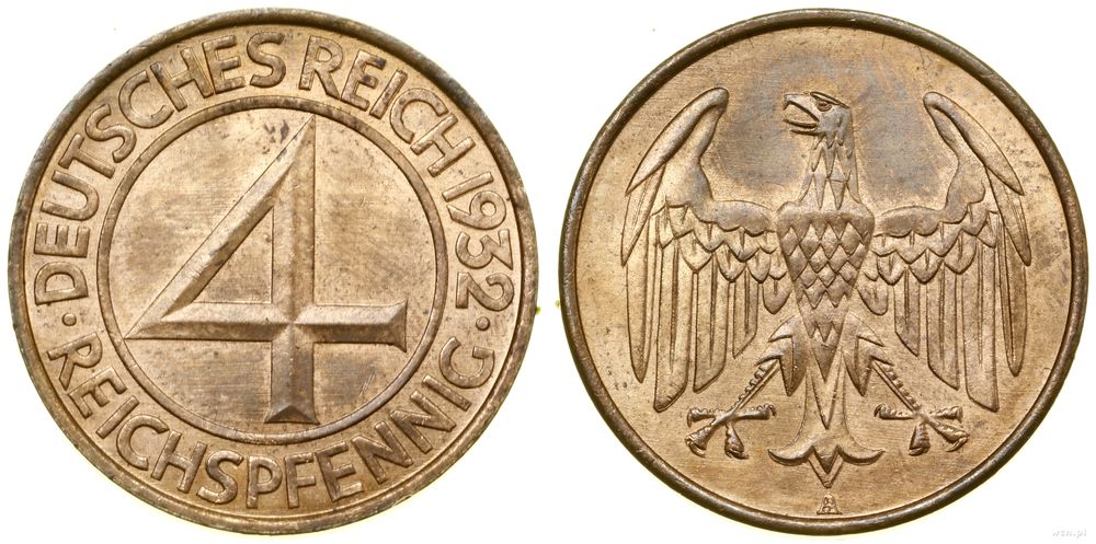 Niemcy, 4 fenigi, 1932 A