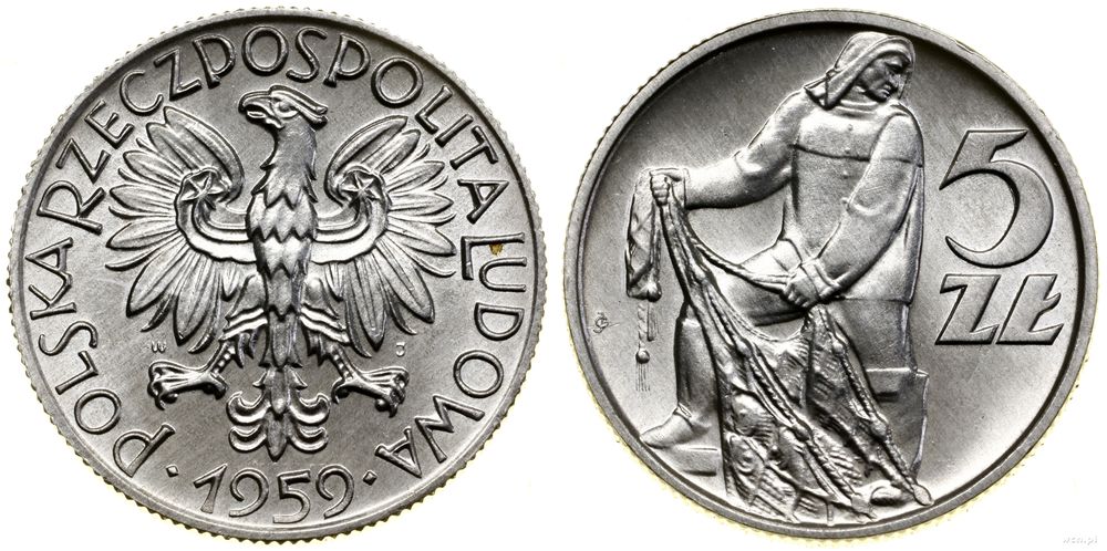 Polska, 5 złotych, 1959
