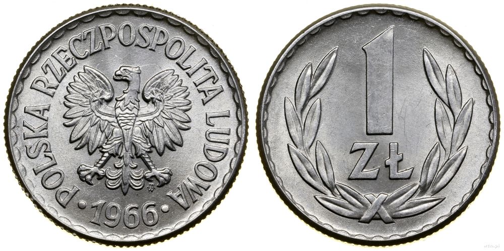 Polska, 1 złoty, 1966