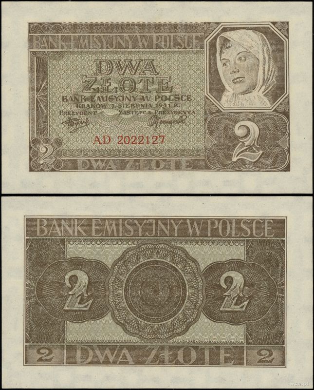 Polska, 2 złote, 1.08.1941