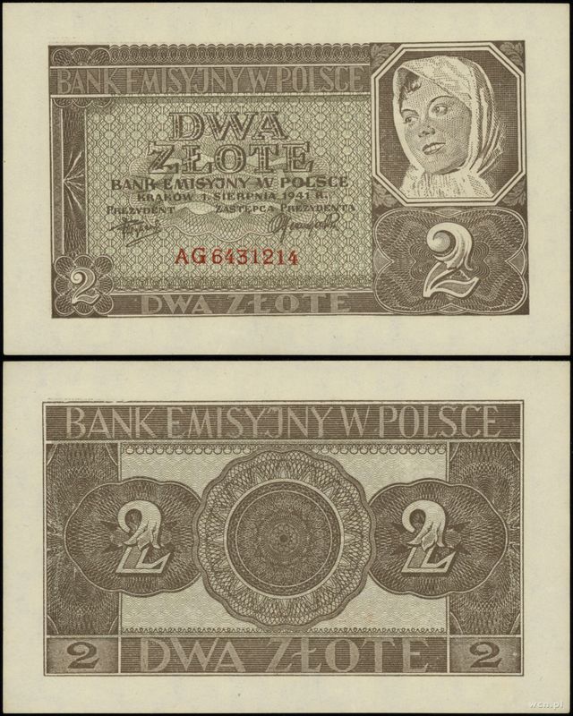 Polska, 2 złote, 1.08.1941