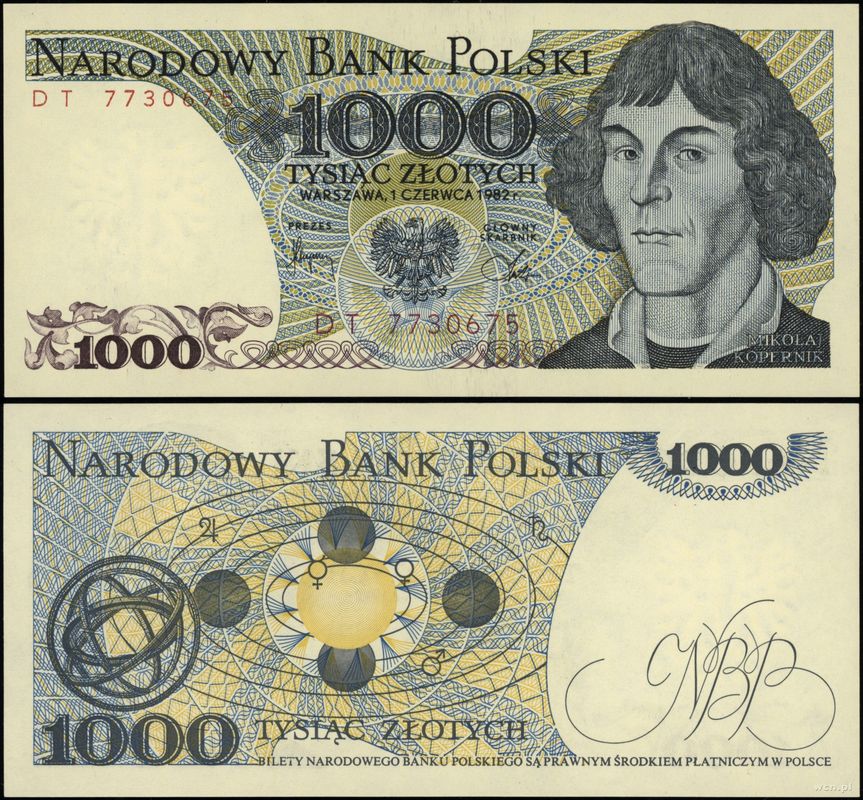 Polska, 1.000 złotych, 1.06.1982