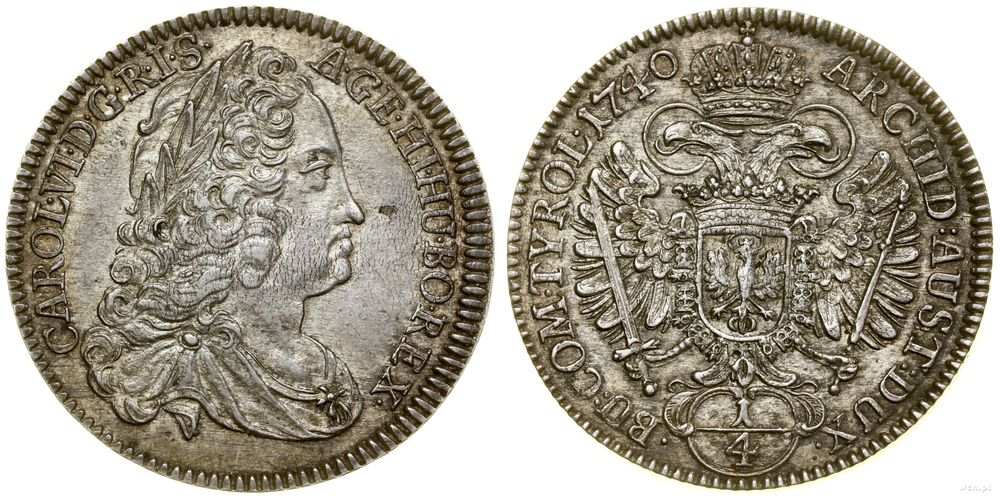 Austria, 1/4 talara, 1740