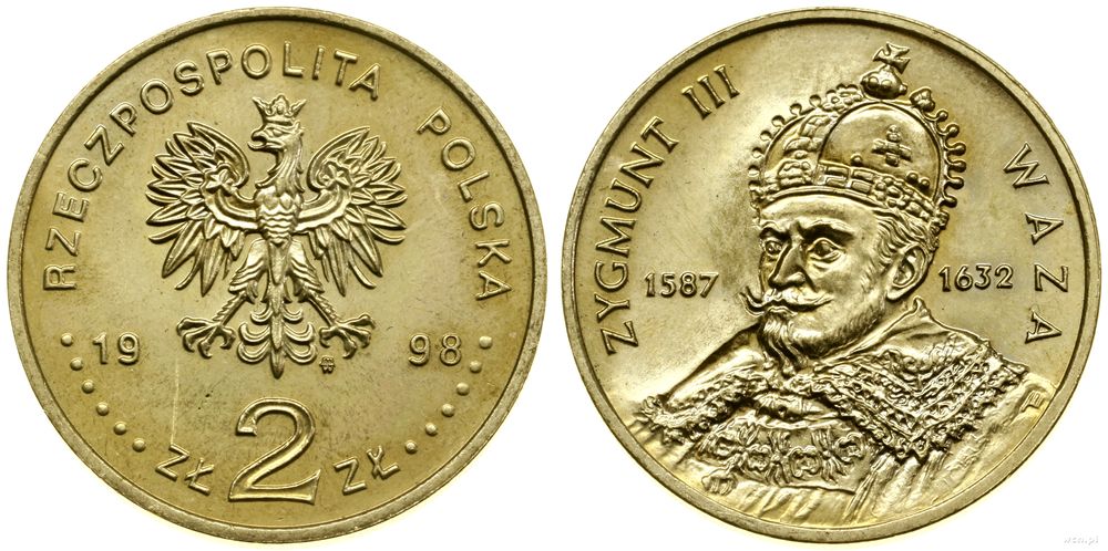 Polska, 2 złote, 1998