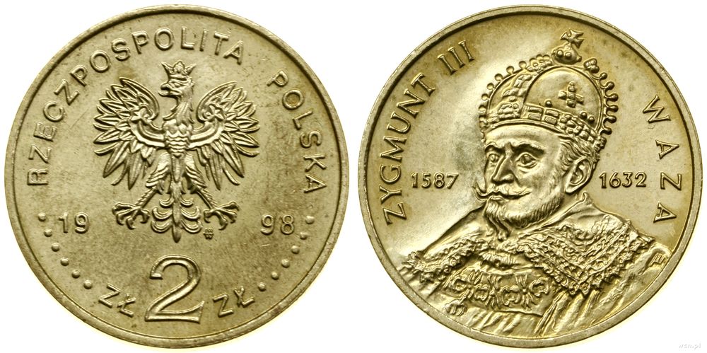 Polska, 2 złote, 1998