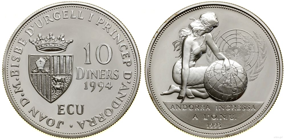 Andora, 10 dinerów, 1994