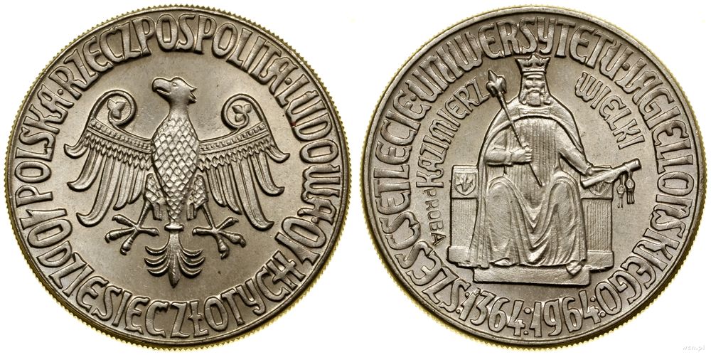 Polska, 10 złotych, 1964