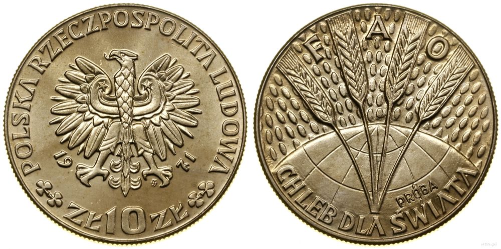 Polska, 10 złotych, 1971