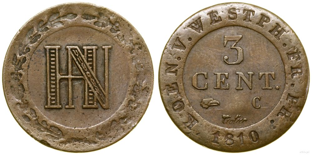 Niemcy, 3 centymy, 1810 C