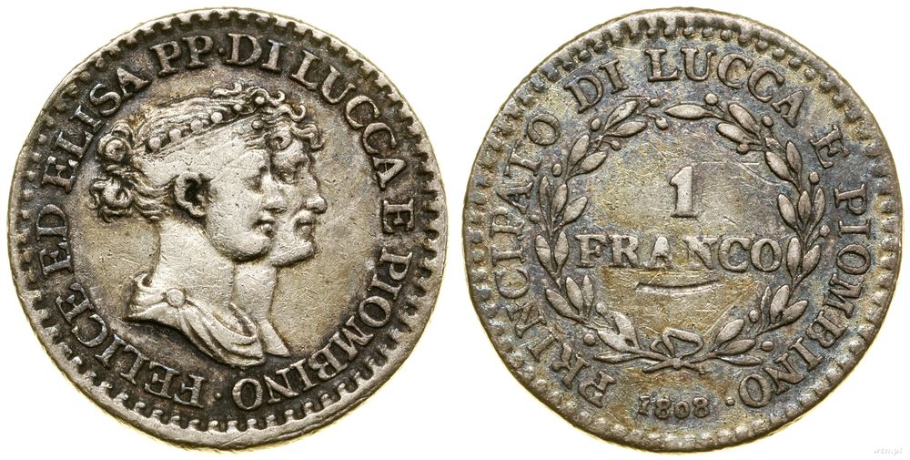 Włochy, 1 franco, 1808