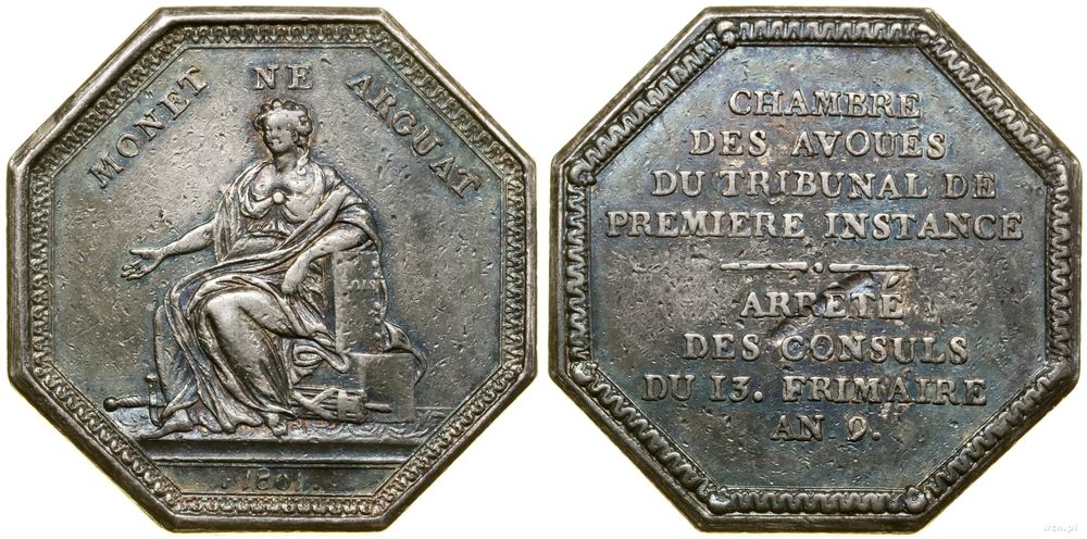 Francja, żeton pamiątkowy, 1801
