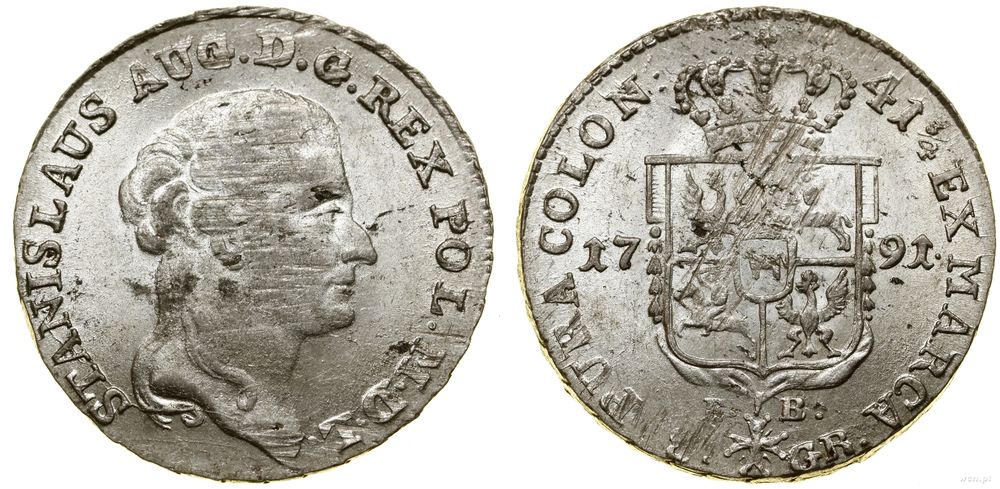 Polska, dwuzłotówka (8 groszy), 1791 EB