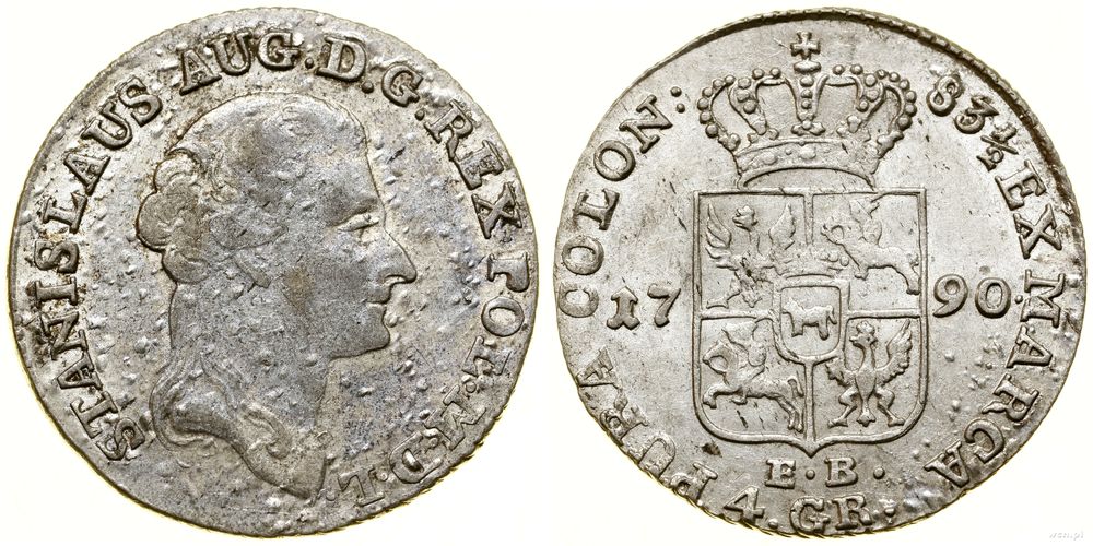 Polska, złotówka (4 grosze), 1790 EB