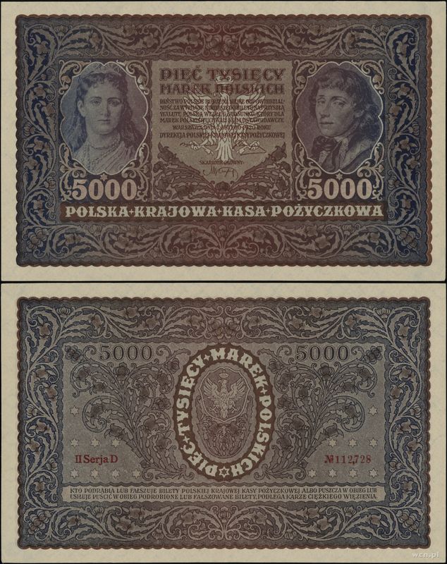Polska, 5.000 marek polskich, 7.02.1920