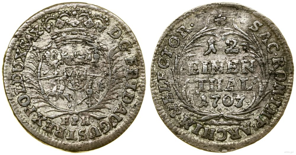Polska, dwugrosz (1/12 talara), 1707 EPH