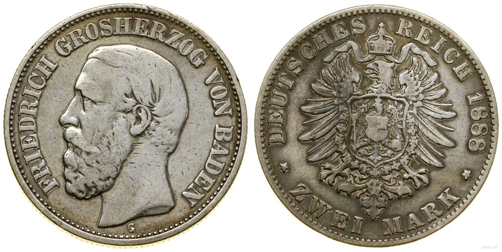 Niemcy, 2 marki, 1888 G
