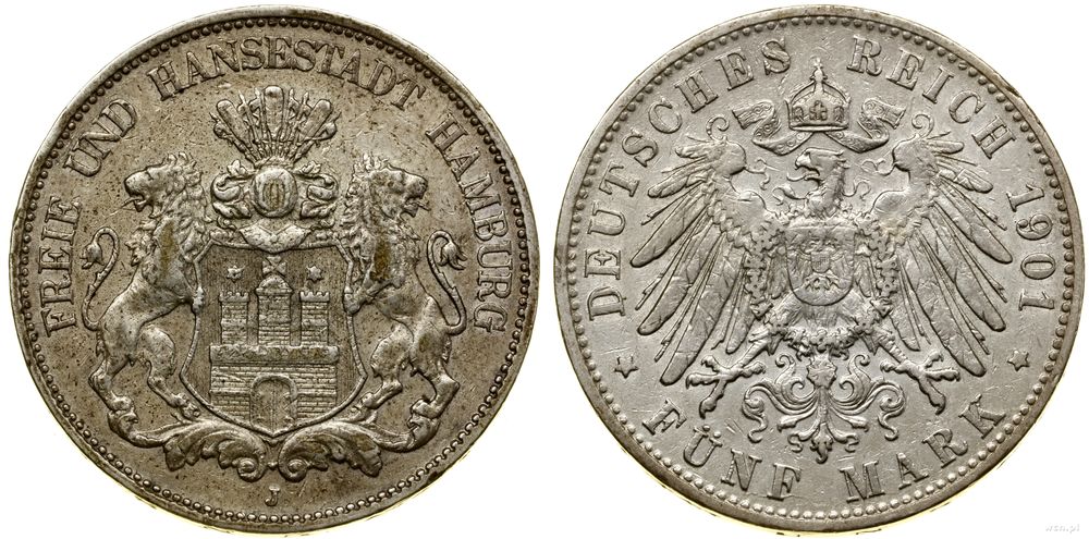 Niemcy, 5 marek, 1901 J