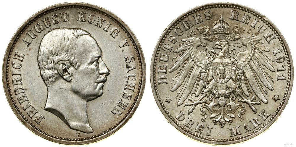 Niemcy, 3 marki, 1911 E