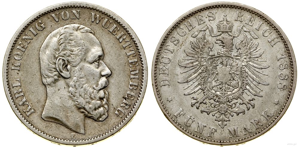Niemcy, 5 marek, 1888 F