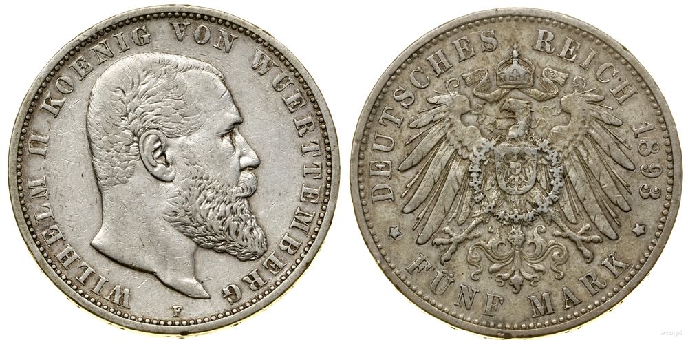 Niemcy, 5 marek, 1893 F