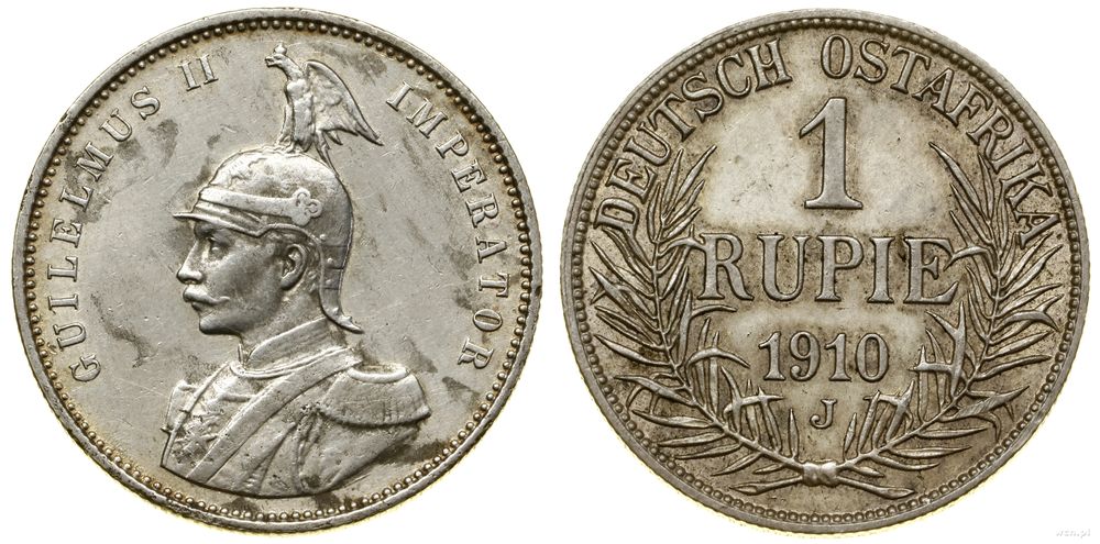 Niemcy, 1 rupia, 1910 J
