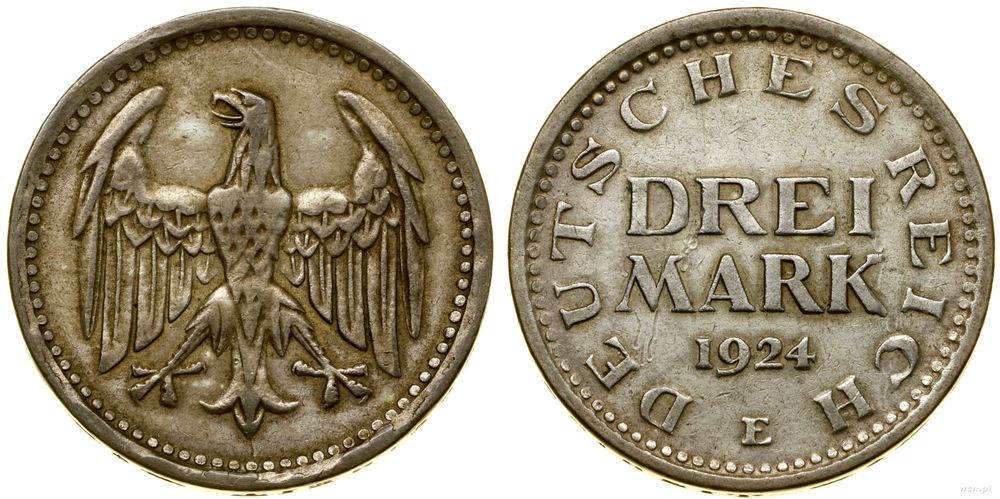 Niemcy, 3 marki, 1924 E