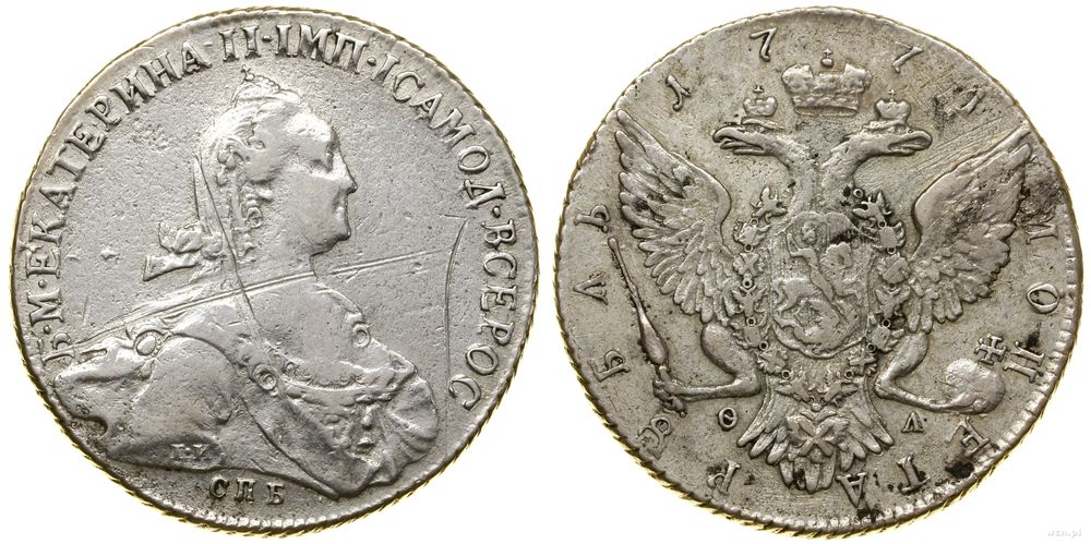 Rosja, rubel, 1774 СПБ ФЛ