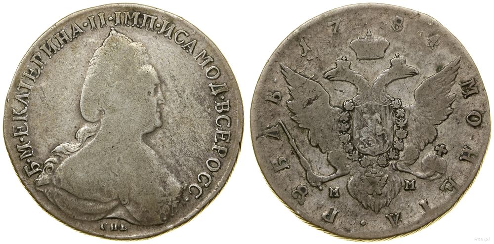 Rosja, rubel, 1784 СПБ MM