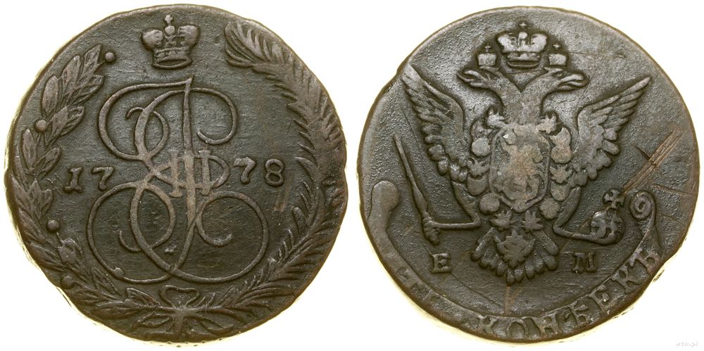 Rosja, 5 kopiejek, 1778 EM
