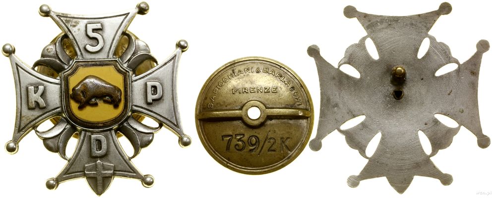 Polska, pamiątkowa odznaka 5. Kresowej Dywizji Piechoty, 1944