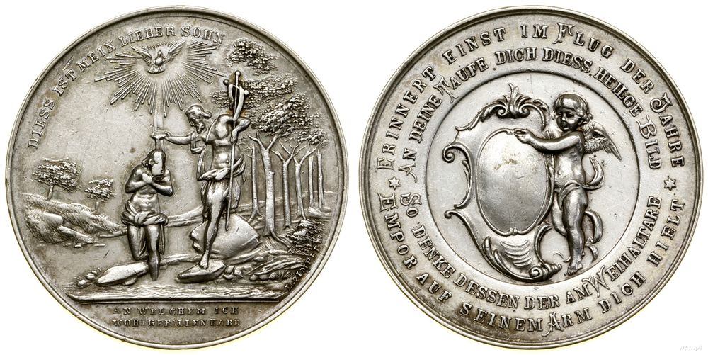 Polska, medal chrzcielny